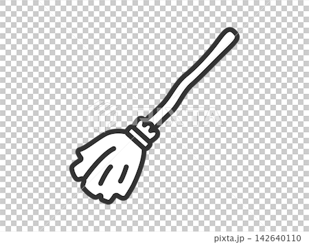 Illustration of a witch's broom icon (line drawing) Illustration of a witch's broom icon (line drawing) 142640110