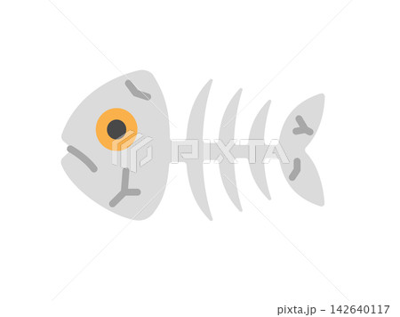 魚の骨のアイコンのイラスト 魚の骨のアイコンのイラスト 142640117