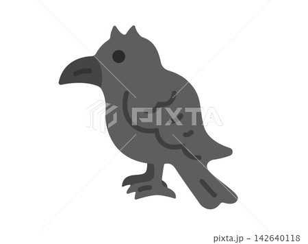カラスのアイコンのイラスト 142640118