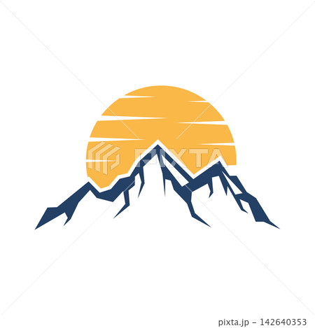 Mountain logo vector design templates simple and modern 142640353