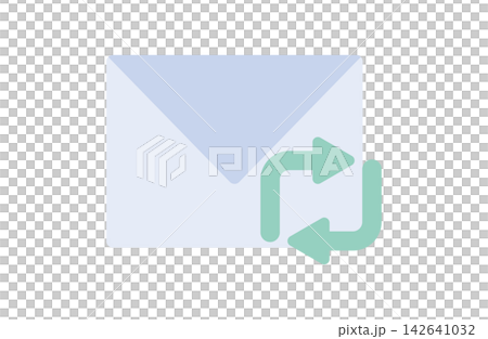 Email and repost combined icon with arrow mark Email and repost combined icon with arrow mark 142641032