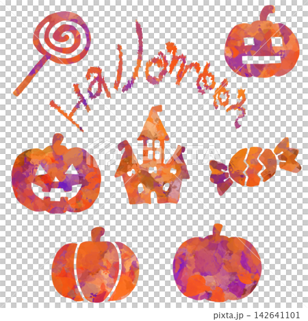 Hand-drawn Halloween-themed illustration set Hand-drawn Halloween-themed illustration set 142641101