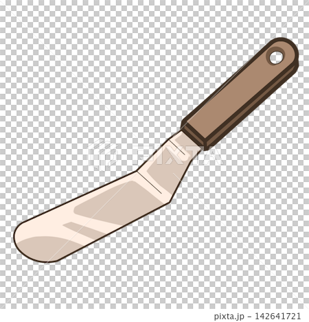 Offset Spatula Baking Tool Flat Illustration Offset Spatula Baking Tool Flat Illustration 142641721