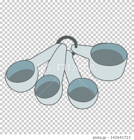 Measuring Cups and Spoons Set Flat Illustration Measuring Cups and Spoons Set Flat Illustration 142641723