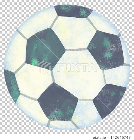 A simple and cute illustration of a soccer ball A simple and cute illustration of a soccer ball 142646748