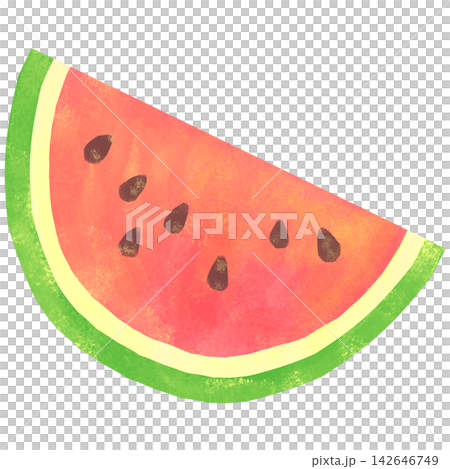 簡單可愛的西瓜插畫 簡單可愛的西瓜插畫 142646749