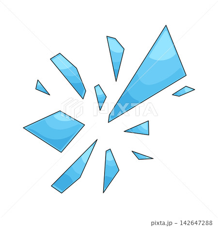 Illustration of shattered glass 142647288