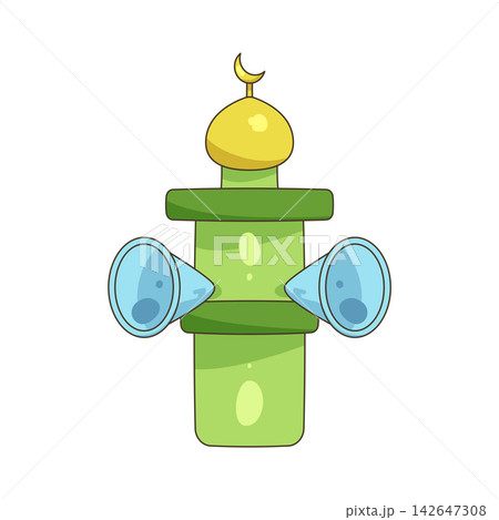 Illustration of adhan speaker Illustration of adhan speaker 142647308