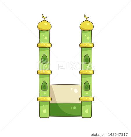 Illustration of double minaret Illustration of double minaret 142647317