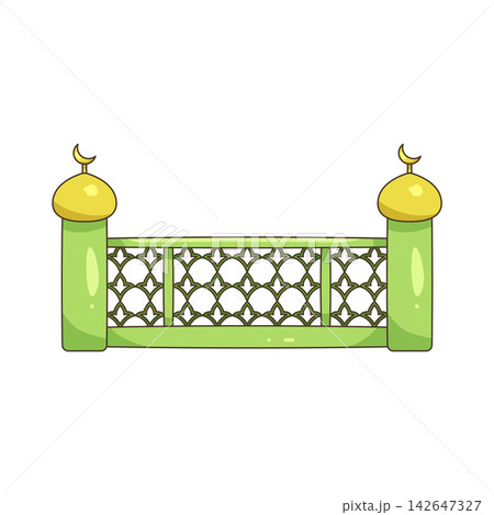 Illustration of mosque fence Illustration of mosque fence 142647327