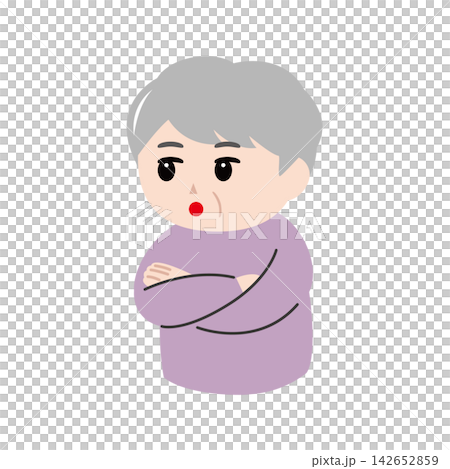 An illustration of an elderly woman who understands and has an epiphany. An illustration of an elderly woman who understands and has an epiphany. 142652859