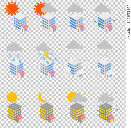 Weather Icon Set: City Edition Weather Icon Set: City Edition 142653162