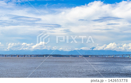Costa e Silva Rio Niteroi Bridge in Rio de Janeiro Brazil. Costa e Silva Rio Niteroi Bridge in Rio de Janeiro Brazil. 142653778