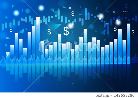 Stock exchange  graph background 142655286