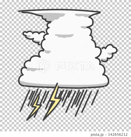 一幅發育良好的積雨雲、砧狀雲和雷暴的示意圖。 一幅發育良好的積雨雲、砧狀雲和雷暴的示意圖。 142656212