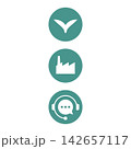 Agriculture Industrial and Service icons infographic 142657117