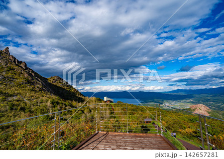 昭和新山と洞爺湖 Mt.USU 昭和新山と洞爺湖 Mt.USU 142657281