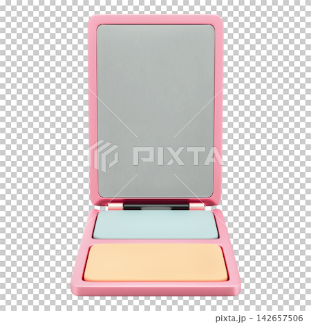 Compact powder, makeup beauty and cosmetic, 3d Illustration Compact powder, makeup beauty and cosmetic, 3d Illustration 142657506