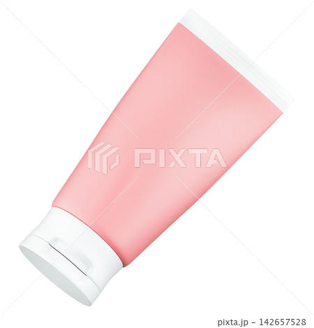 Face wash showcased in a 3D illustration, emphasizing beauty and cosmetic aspects. 142657528