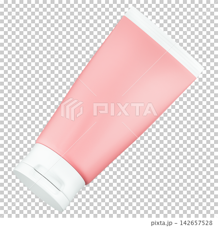 Face wash showcased in a 3D illustration, emphasizing beauty and cosmetic aspects. 142657528