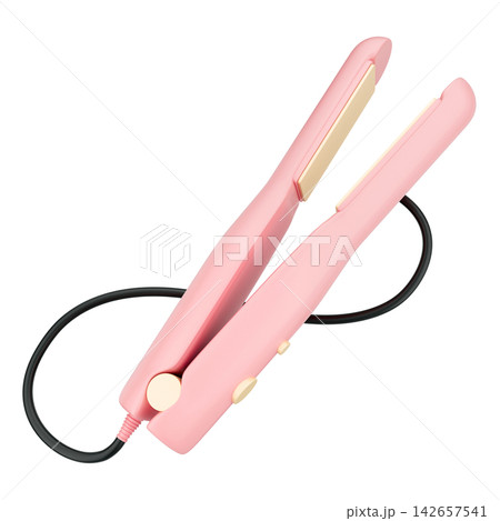 Pink Hair Straightener 3D Illustration Pink Hair Straightener 3D Illustration 142657541