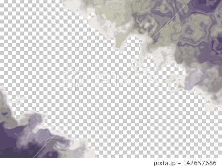 紫灰水彩マーブル角背景	 142657686