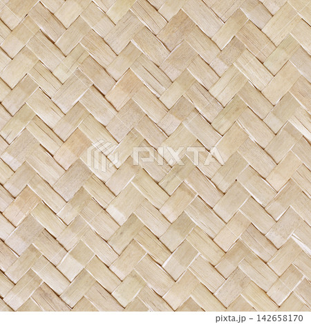 Pattern of old reed weaving mat with vintage style for background and design art work. Pattern of old reed weaving mat with vintage style for background and design art work. 142658170