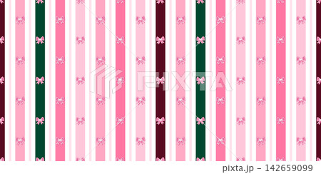 Ginger christmas vintage with pattern diamond gingham for gingerbread candy seamless. Pink stripe background with holiday merry festive for decoration vector bow. Print bg new year with winter. 142659099