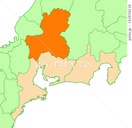 岐阜県 岐阜 県名無し 東海地方 オレンジ単色 岐阜県 岐阜 県名無し 東海地方 オレンジ単色 142659216