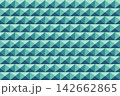 青緑の立体的な三角形パターン背景 142662865