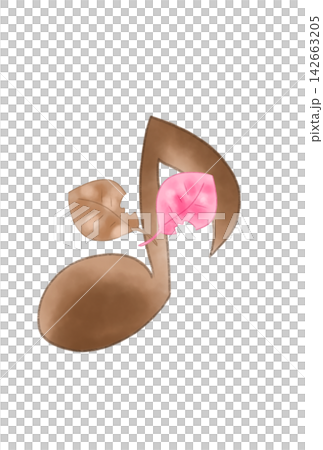 Musical notes with fallen leaves Musical notes with fallen leaves 142663205