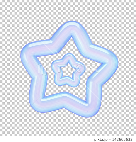 Dreamy and cute puffy sticker-style 3D star icons Dreamy and cute puffy sticker-style 3D star icons 142663632