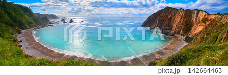 Playa del Silencio in Cudillero Asturias Spain Playa del Silencio in Cudillero Asturias Spain 142664463