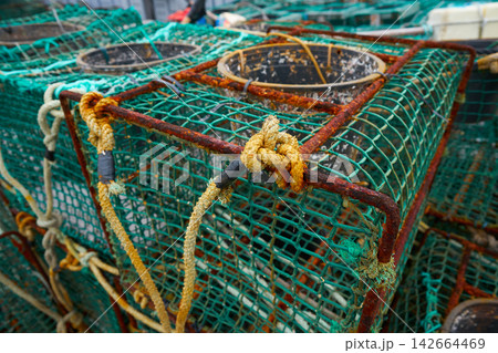 Ribadesella Asturias fishing tacke in port Spain Ribadesella Asturias fishing tacke in port Spain 142664469