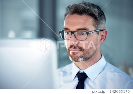 Businessman, research and computer for office, working and corporate email for connection. Lawyer, law firm and technology for online, legal project and website reading in formal company workplace Businessman, research and computer for office, working and corporate email for connection. Lawyer, law firm and technology for online, legal project and website reading in formal company workplace 142665170