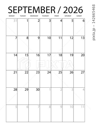 September 2026 English Functional Monthly Planner Grid Clean Minimal Business Ca September 2026 English Functional Monthly Planner Grid Clean Minimal Business Ca 142665468