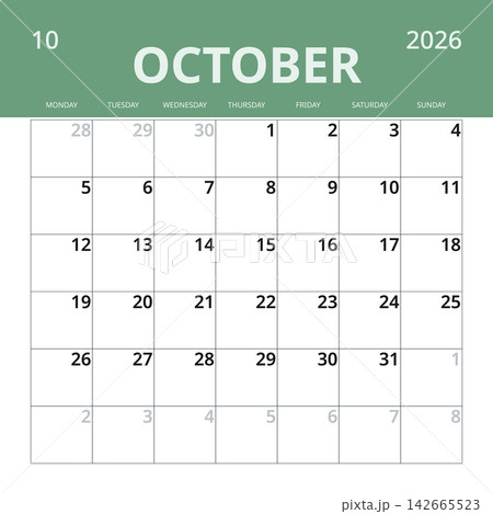 October 2026 English Scandinavian Minimalist Line Art Monthly Calendar Fine Line October 2026 English Scandinavian Minimalist Line Art Monthly Calendar Fine Line 142665523