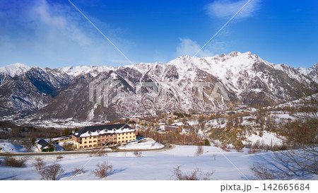 Cerler ski area skyline in Huesca Pyrenees Spain Cerler ski area skyline in Huesca Pyrenees Spain 142665684