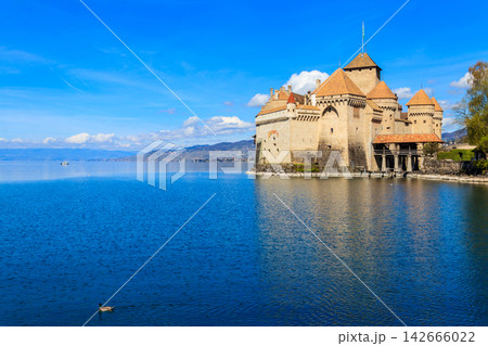 Chillon Castle on Lake Geneva near Montreux, Switzerland 142666022