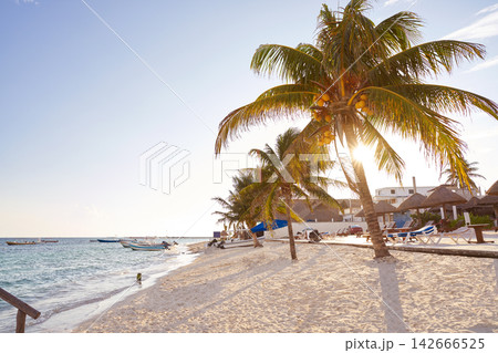 Puerto Morelos beach in Riviera Maya 142666525