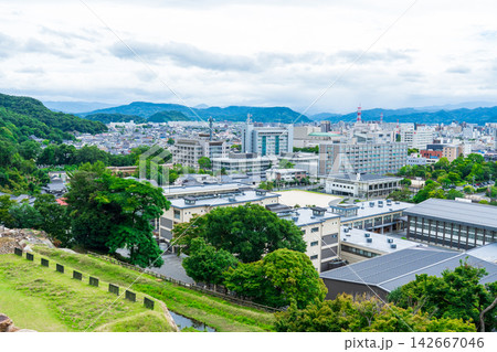 鳥取市 鳥取城阯から見渡す鳥取の市街地 鳥取市 鳥取城阯から見渡す鳥取の市街地 142667046