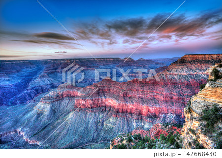 Arizona sunset Grand Canyon National Park Mother Point US 142668430