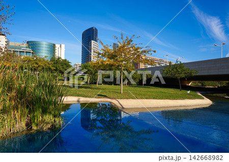 Valencia modern town skyline from the park Valencia modern town skyline from the park 142668982