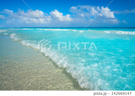 Caribbean turquoise beach in Riviera Maya 142669147