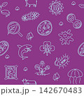 Biology seamless pattern in line style 142670483