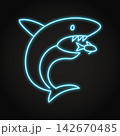 Shark neon icon 142670485