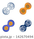 Mitosis icon set 142670494