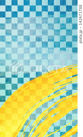 格子柄文様の背景イラスト 金色 正月素材 格子柄文様の背景イラスト 金色 正月素材 142671788