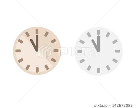 11時 23時 時計 時間 イラストセット 11時 23時 時計 時間 イラストセット 142672088