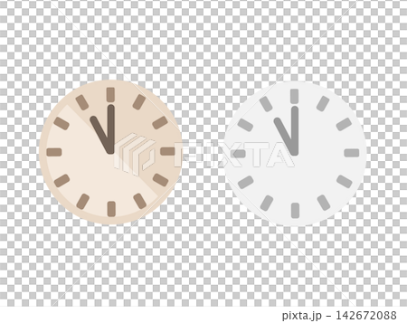 11時 23時 時計 時間 イラストセット 11時 23時 時計 時間 イラストセット 142672088